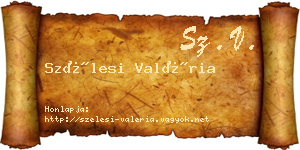 Szélesi Valéria névjegykártya